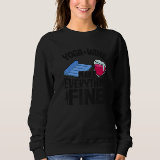 Sweatshirt Yoga et vin rendent tout bien Femmes  Yoga