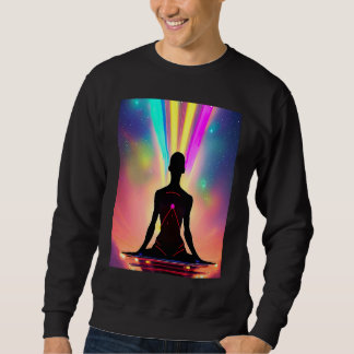 Sweatshirt Yoga Girl Female Sun Salutation Meditation Chakra 