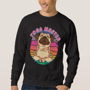 Sweatshirt Yoga Master Carlin Chien Funny Animal Vintage Médi