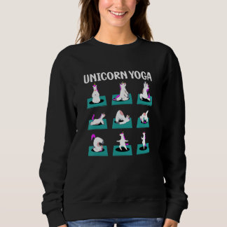 Sweatshirt Yoga Unicorn Cute Magique Namaste Méditation Worko