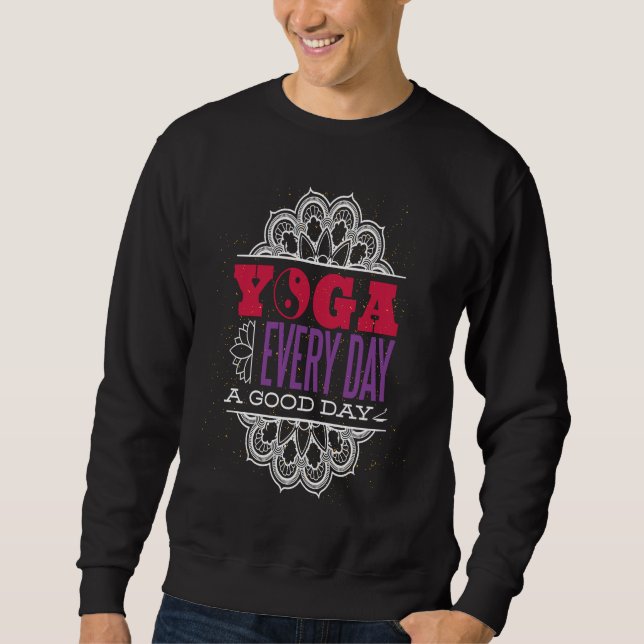 Sweatshirt Yoga Women Workout Positive Feelings Namaste Relax (Devant)