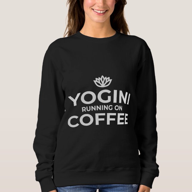 Sweatshirt Yogini Courir Sur Café (Devant)