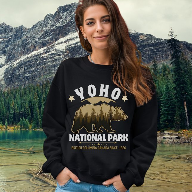 Sweatshirt Yoho National Park Canada – Bear & Forest Landscap (Créateur téléchargé)