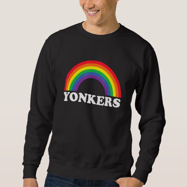 Sweatshirt Yonkers Rainbow LGBTQ Gay Pride Lesbians Queer (Devant)