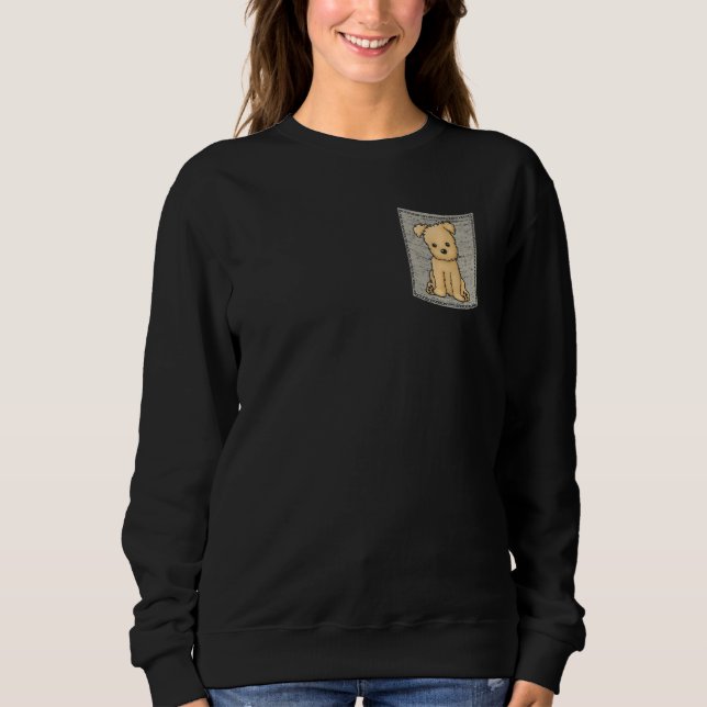 Sweatshirt Yorkie Puppy in Pocket Cute Dog Yorkshire Terrier (Devant)