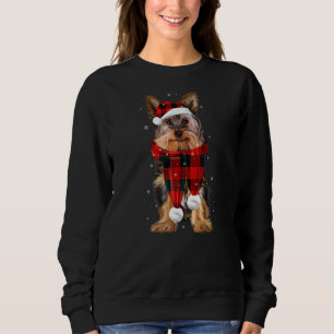 Sweatshirt Yorkshire Terrier Buffalo Plaid Yorkie Chien Chris