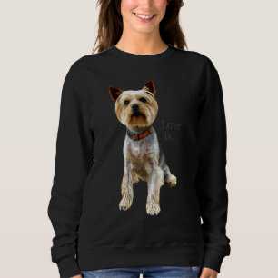 Sweatshirt Yorkshire Terrier Chien Yorkie Maman Papa Aime Ter