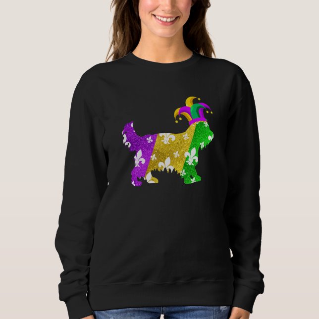 Sweatshirt Yorkshire Terrier Dog Mardi Gras Carnivals Funny P (Devant)