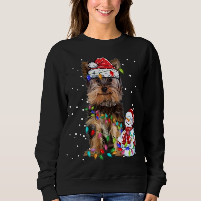 Sweatshirt Yorkshire Terrier Noël Noël Noël Noël Noël Noël No (Devant)