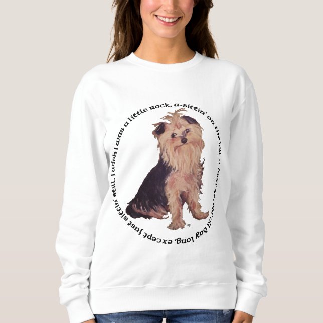 Sweatshirt Yorkshire Terrier Petite Chanson (Devant)