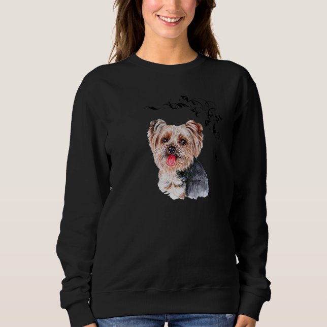 Sweatshirt Yorkshire Terrier Yorkie Dog (Devant)