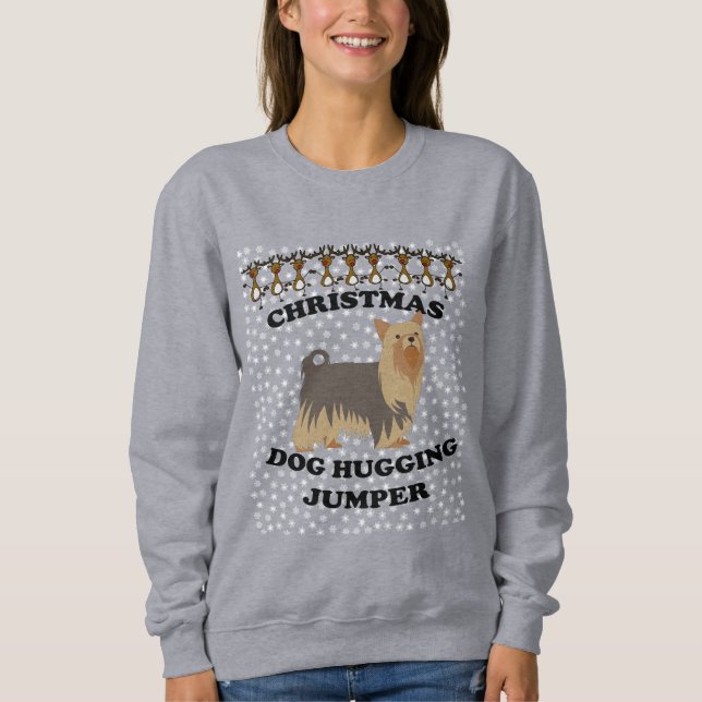 Sweatshirt Yorky, Yorkshire Terrier chien de Noël Chien de No (Devant)