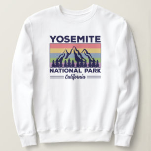 Sweatshirt Yosemite National Park California Retro Randonnée