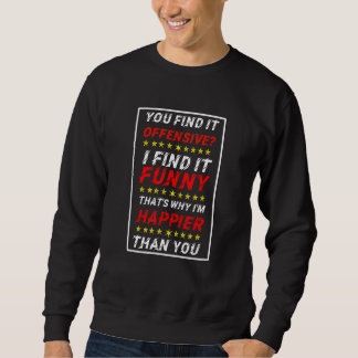 Sweatshirt You Find It Offensive I Find It Sarcastic Humor S