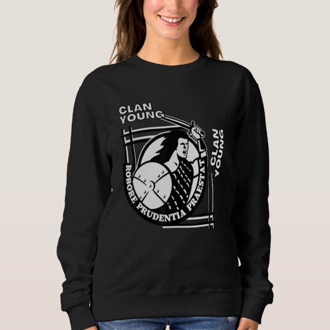 Sweatshirt Young Clan Gaelic Motto Swordsman (Devant)