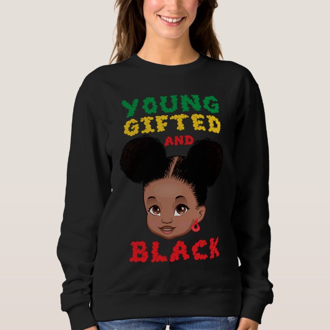 Sweatshirt Young ed And Black Toddler Black African Girl Kids (Devant)