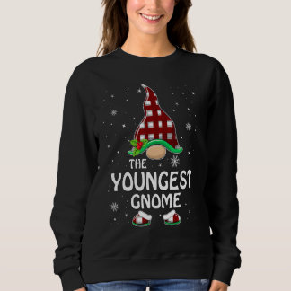 Sweatshirt Youngest Gnome Buffalo Plaid Matching Family Chris