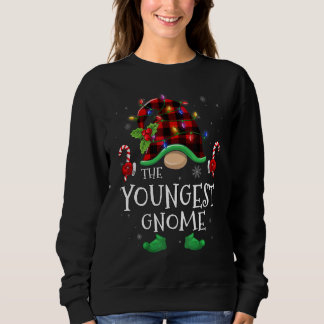 Sweatshirt Youngest Gnome Buffalo Plaid Matching Family Chris