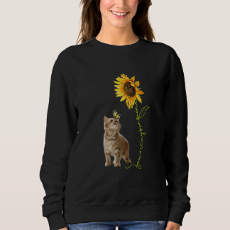 Sweatshirt You're My Sunshine Sunflower Brown Baby Cat Play B