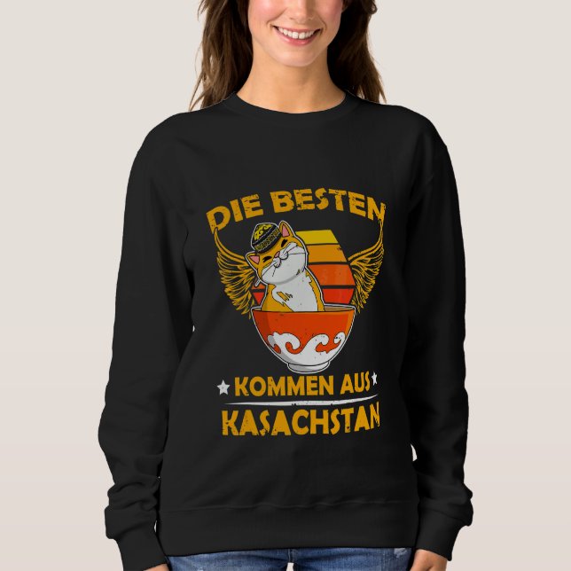 Sweatshirt Yourte République du Kazakhstan Qazaqstan drapeau  (Devant)