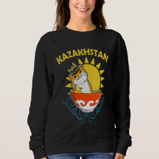 Sweatshirt Yourte République du Kazakhstan Qazaqstan drapeau