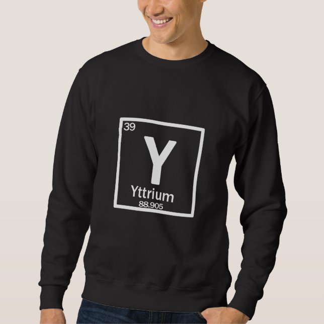 Sweatshirt Yttrium Y chemical element (Devant)