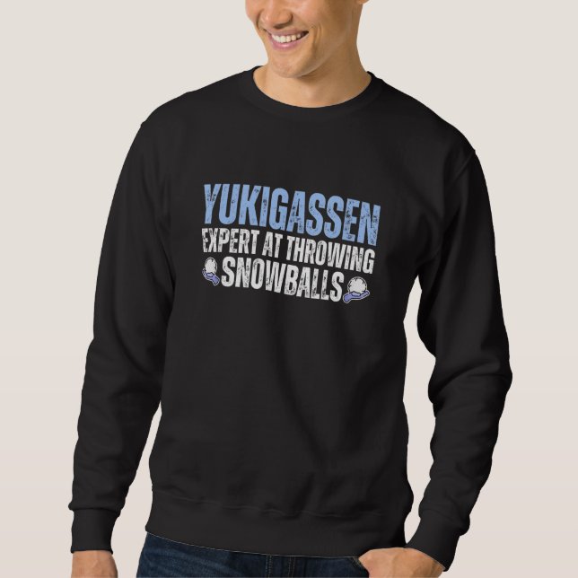 Sweatshirt Yukigassen Expert At Throwing Snowballs (Devant)