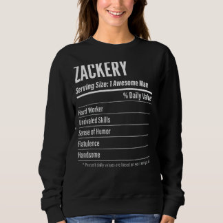 Sweatshirt Zackery Taille du service Nutrition Étiquette Calo