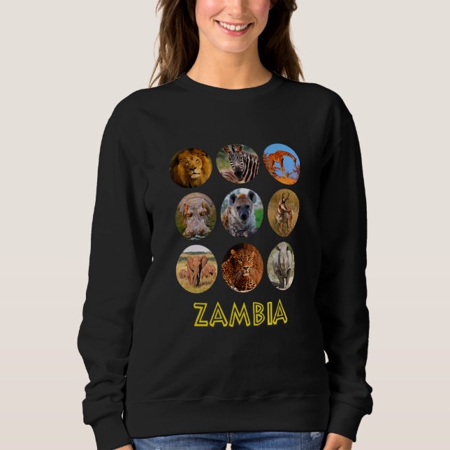 Sweatshirt Zambie Animaux Africains Faune Et Nature (Devant)