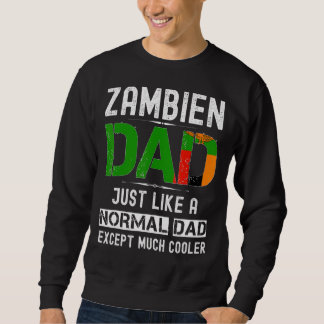 Sweatshirt Zambien Papa Fête des pères Zambie Drapeau Hommes 
