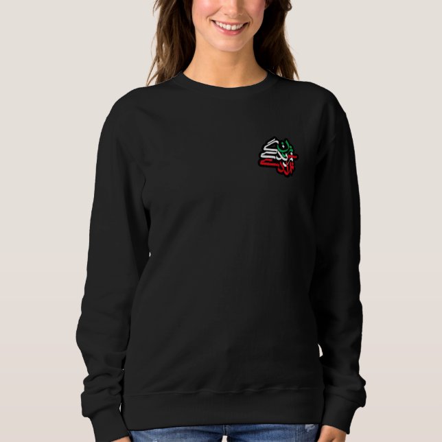 Sweatshirt Zan Zendegi Azadi, Avec Des Couleurs Drapeaux, Fem (Devant)