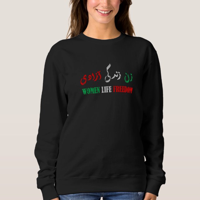 Sweatshirt Zan Zendegi Azadi Persian Woman Life Freedom (Devant)