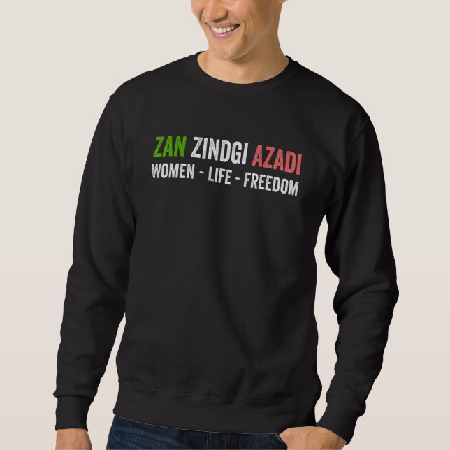 Sweatshirt Zan Zindgi Azadi   Femmes Vie Liberté (Devant)
