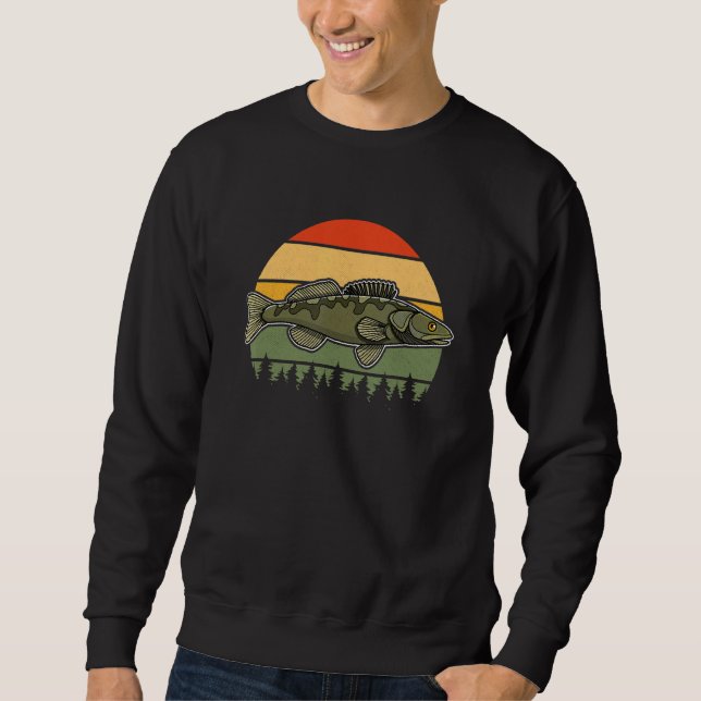 Sweatshirt Zander Fogosch Fisherman Fishing Humor (Devant)