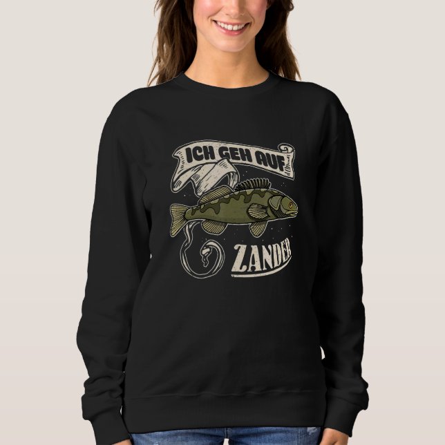 Sweatshirt Zander Fogosch Pêcheur Humour 3 (Devant)