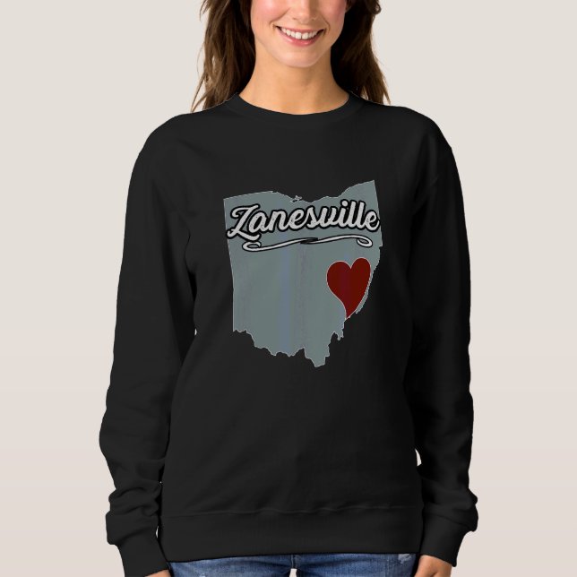 Sweatshirt Zanesville Ohio OH Cité État USA  Cadeau Mignon (Devant)