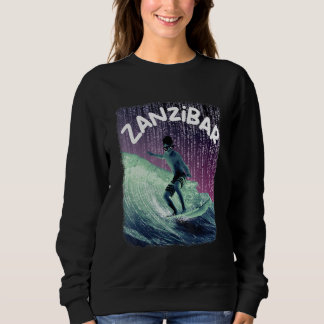 Sweatshirt Zanzibar Nerd Surfing Beach Palm trees Vacation