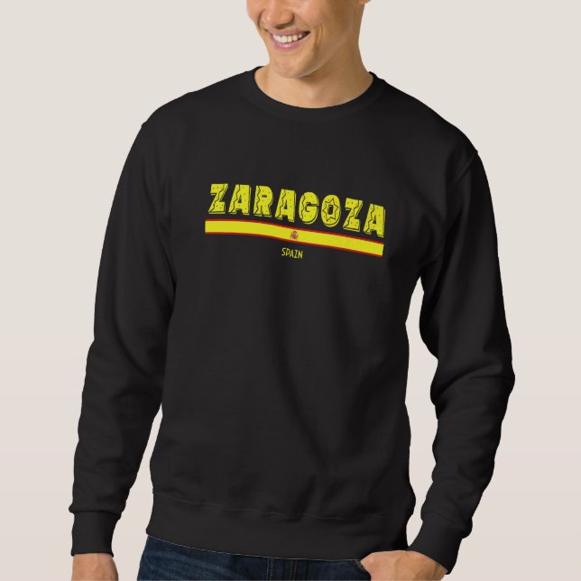 Sweatshirt Zaragoza Espagne  Drapeau Espagnol Espana Souvenir (Devant)