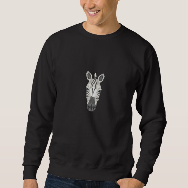 Sweatshirt Zebra Art Cute Artsy Wild Animal Wildlife Nature P (Devant)