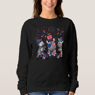 Sweatshirt Zebra avec feux d'artifice Lunettes de soleil Casq