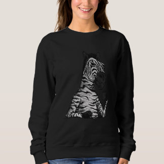 Sweatshirt Zebra Café Boisson Blanc