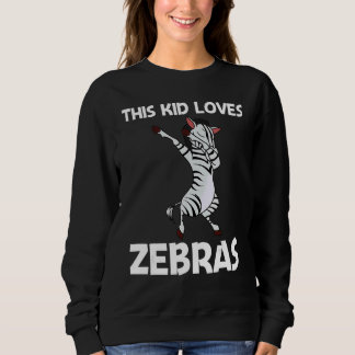Sweatshirt Zebra For Kids Boys African Zoo Animal