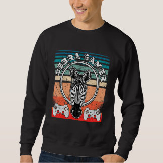 Sweatshirt Zebra Gamer Can't Hear You I'm Gaming Zebra Gamer