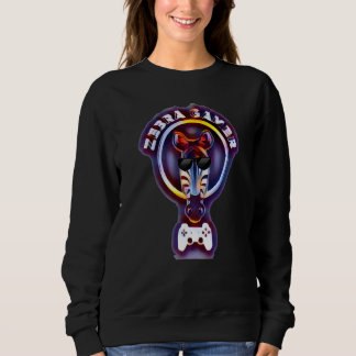 Sweatshirt Zebra Gamer Design Graphique Pour Gamer Kids