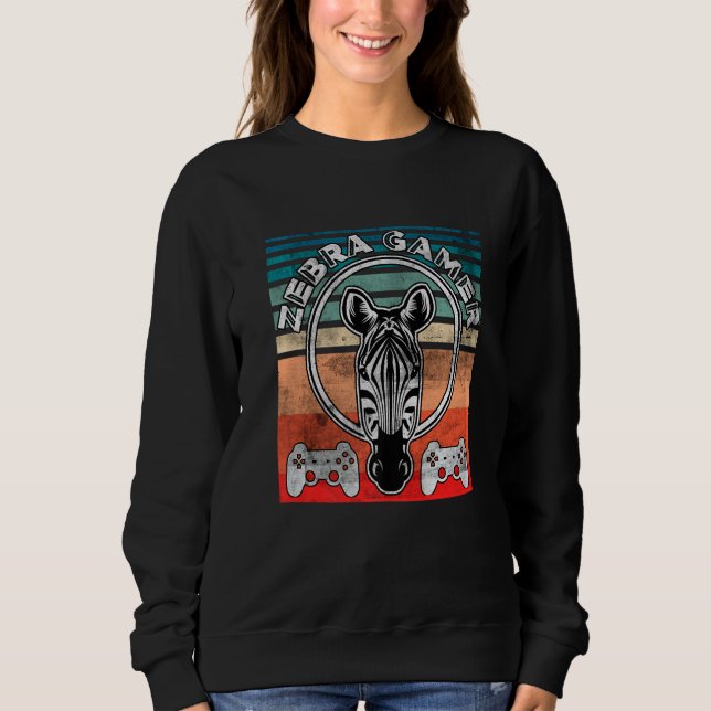 Sweatshirt Zebra Gamer Ne Vous Entend Pas Je Joue Zebra Gamer (Devant)