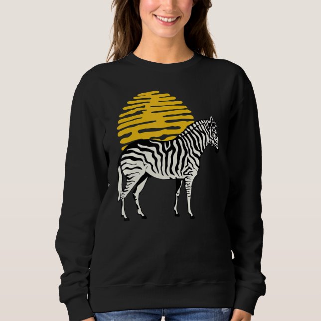 Sweatshirt Zebra Graphic mignon Imprimer Amour Nature Zebras  (Devant)
