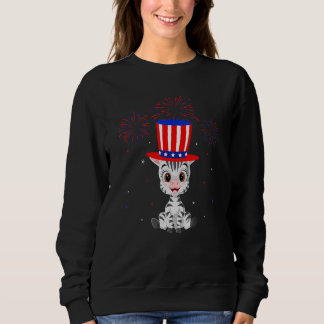 Sweatshirt Zebra Graphic Rouge Bleu Bleu Décor 4e O