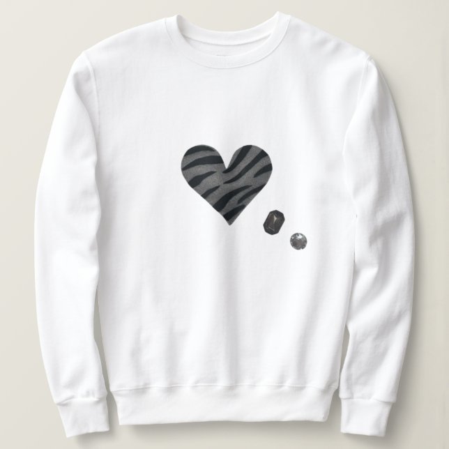 Sweatshirt Zebra-heart (Design devant)