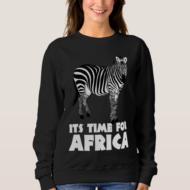 Sweatshirt Zebra Horse Africa Animal Safari Boy Wild (Devant)