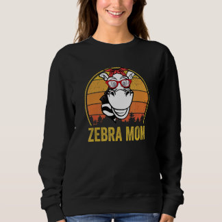 Sweatshirt Zebra Mom Retro Lunettes de soleil Vintages Cute Z